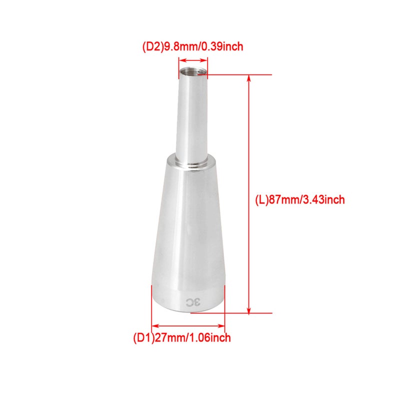 Mxfans 9.8mm Outer Diameter Trumpet Mouthpiece Replacement Part Silver Musical Instrument Accessories - Image 4
